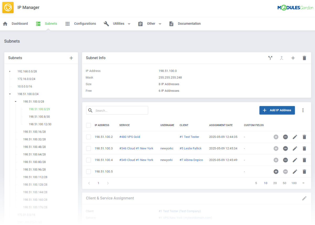 IP Manager For WHMCS 1: Hosting Accounts Provisioning - WHMCS Module Bundle