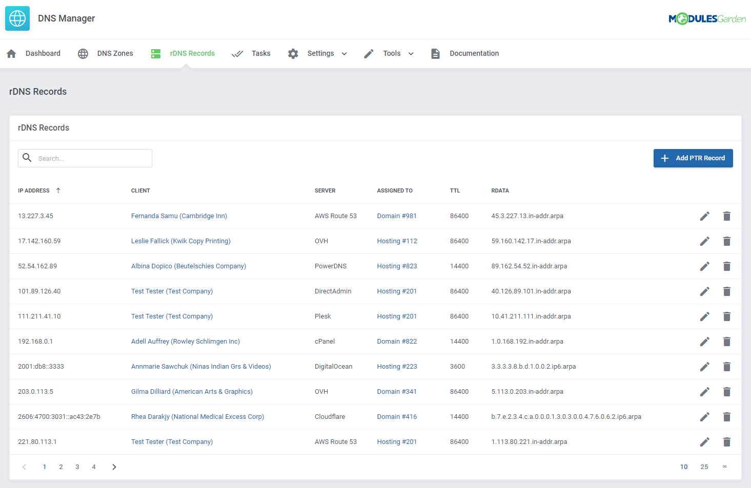 DNS Manager For WHMCS: Module Screenshot 21