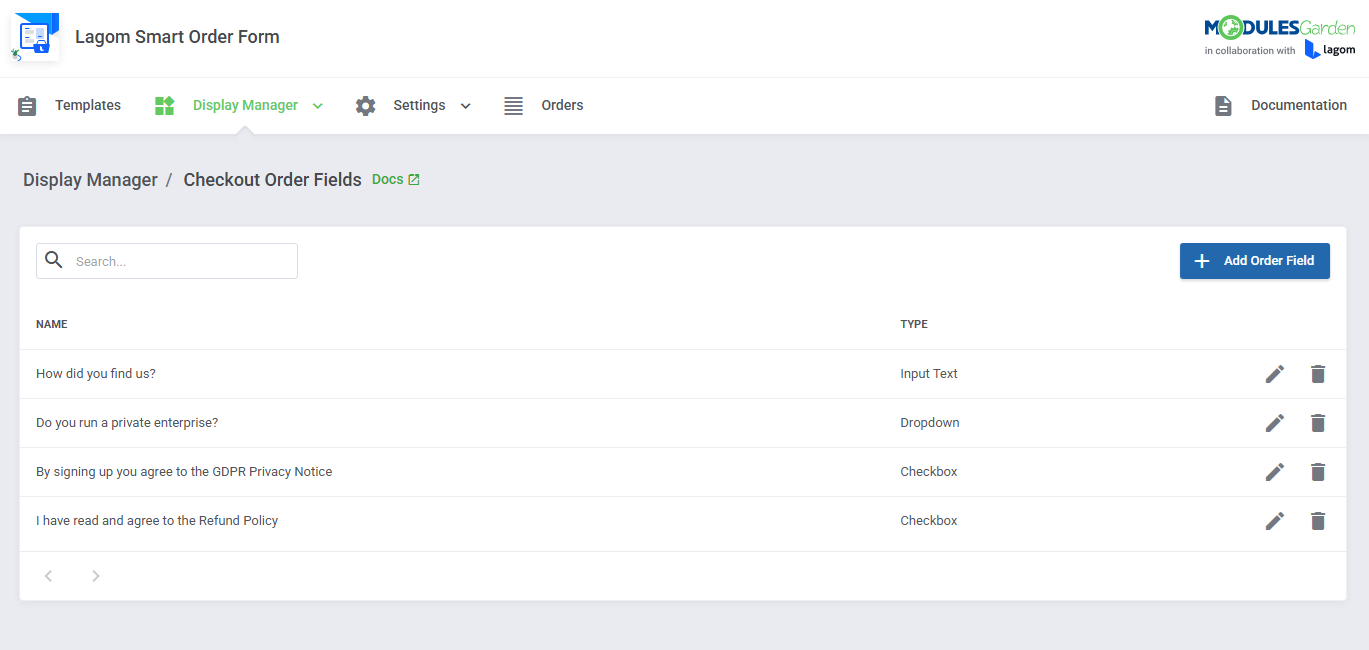 Lagom Smart Order Form For WHMCS: Module Screenshot 13